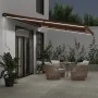 Manual retractable awning with brown LED lights 600x300 cm by , Awnings - Ref: Foro24-3310222, Price: 561,78 €, Discount: %