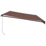 Manual retractable awning with brown LED lights 600x300 cm by , Awnings - Ref: Foro24-3310222, Price: 561,78 €, Discount: %