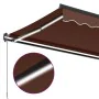 Toldo retráctil manual con luces LED marrón 600x300 cm de , Toldos - Ref: Foro24-3310222, Precio: 561,78 €, Descuento: %