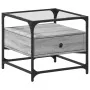 Mesa de centro tapa de vidrio acero gris Sonoma 50x50x45 cm de , Mesas de centro - Ref: Foro24-846052, Precio: 69,99 €, Descu...