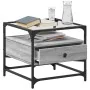 Sonoma gray steel glass top coffee table 50x50x45 cm by , Coffee table - Ref: Foro24-846052, Price: 69,99 €, Discount: %