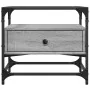 Mesa de centro tapa de vidrio acero gris Sonoma 50x50x45 cm de , Mesas de centro - Ref: Foro24-846052, Precio: 69,99 €, Descu...