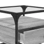 Mesa de centro tapa de vidrio acero gris Sonoma 50x50x45 cm de , Mesas de centro - Ref: Foro24-846052, Precio: 69,99 €, Descu...