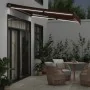 Toldo retráctil manual con luces LED burdeos 300x250 cm de , Toldos - Ref: Foro24-3215336, Precio: 279,44 €, Descuento: %