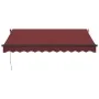 Manual retractable awning with burgundy LED lights 300x250 cm by , Awnings - Ref: Foro24-3215336, Price: 279,44 €, Discount: %