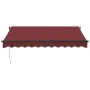 Toldo retráctil manual con luces LED burdeos 300x250 cm de , Toldos - Ref: Foro24-3215336, Precio: 279,44 €, Descuento: %