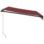 Manual retractable awning with burgundy LED lights 300x250 cm by , Awnings - Ref: Foro24-3215336, Price: 279,44 €, Discount: %