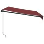 Toldo retráctil manual con luces LED burdeos 300x250 cm de , Toldos - Ref: Foro24-3215336, Precio: 279,44 €, Descuento: %