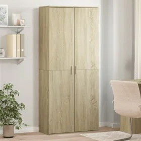 High sideboard engineered wood Sonoma oak 80x35x180 cm by , Lockers and storage cabinets - Ref: Foro24-3276653, Price: 196,79...