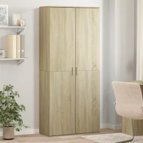 Hohes Sideboard Holzwerkstoff Sonoma Eiche 80x35x180 cm von , Schließfächer und Lagerschränke - Ref: Foro24-3276653, Preis: 1...