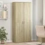 High sideboard engineered wood Sonoma oak 80x35x180 cm by , Lockers and storage cabinets - Ref: Foro24-3276653, Price: 196,77...