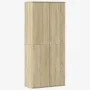 High sideboard engineered wood Sonoma oak 80x35x180 cm by , Lockers and storage cabinets - Ref: Foro24-3276653, Price: 196,77...
