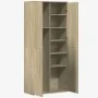 High sideboard engineered wood Sonoma oak 80x35x180 cm by , Lockers and storage cabinets - Ref: Foro24-3276653, Price: 196,77...