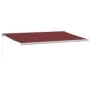 Manual retractable awning burgundy 500x300 cm by , Awnings - Ref: Foro24-3215317, Price: 630,75 €, Discount: %