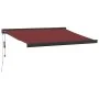 Automatic retractable awning burgundy 350x250 cm by , Awnings - Ref: Foro24-3215329, Price: 632,91 €, Discount: %