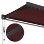 Automatic retractable awning burgundy 350x250 cm by , Awnings - Ref: Foro24-3215329, Price: 632,91 €, Discount: %