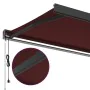 Toldo retráctil automático burdeos 350x250 cm de , Toldos - Ref: Foro24-3215329, Precio: 633,31 €, Descuento: %