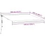 Automatic retractable awning burgundy 350x250 cm by , Awnings - Ref: Foro24-3215329, Price: 632,91 €, Discount: %