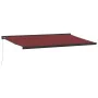 Toldo retráctil manual burdeos 500x300 cm de , Toldos - Ref: Foro24-3215322, Precio: 608,12 €, Descuento: %