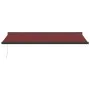 Manual retractable awning burgundy 500x300 cm by , Awnings - Ref: Foro24-3215322, Price: 633,02 €, Discount: %