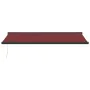 Toldo retráctil manual burdeos 500x300 cm de , Toldos - Ref: Foro24-3215322, Precio: 608,12 €, Descuento: %