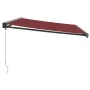 Toldo retráctil manual burdeos 500x300 cm de , Toldos - Ref: Foro24-3215322, Precio: 608,12 €, Descuento: %