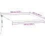 Braune automatisch einziehbare Markise 350x250 cm von , Markisen - Ref: Foro24-3215734, Preis: 632,62 €, Rabatt: %