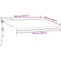 Toldo retráctil automático marrón 350x250 cm by , Awnings - Ref: Foro24-3215734, Price: 632,66 €, Discount: %