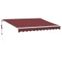 Automatic retractable awning with burgundy LED lights 300x250 cm by , Awnings - Ref: Foro24-3214971, Price: 487,90 €, Discoun...