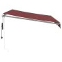 Automatic retractable awning with burgundy LED lights 300x250 cm by , Awnings - Ref: Foro24-3214971, Price: 487,90 €, Discoun...