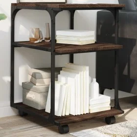 3-level brown oak printer holder 43x48x64 cm by , Printer supports - Ref: Foro24-842280, Price: 48,69 €, Discount: %