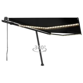 Automatic LED awning with anthracite gray wind sensor 450x350 cm by , Awnings - Ref: Foro24-3069854, Price: 747,21 €, Discoun...
