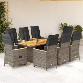 9-piece garden table and chairs and cushions synthetic rattan gray by , Garden sets - Ref: Foro24-3276974, Price: 1,00 €, Dis...