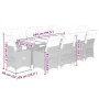 Set mit 9 Gartentisch und Stühlen und Kissen PE Rattan braun von , Gartensets - Ref: Foro24-3277243, Preis: 1,00 €, Rabatt: %