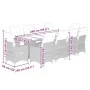Set of 9 garden table and chairs and cushions PE rattan brown by , Garden sets - Ref: Foro24-3277243, Price: 1,00 €, Discount: %