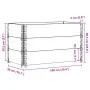Collares de palets 3 uds madera maciza de pino gris 100x50 cm by , Loading platforms and pallets - Ref: Foro24-3295372, Price...