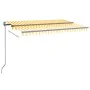 Automatic retractable awning yellow and white 450x350 cm by , Awnings - Ref: Foro24-3069208, Price: 489,24 €, Discount: %