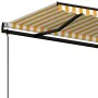 Automatic retractable awning yellow and white 450x350 cm by , Awnings - Ref: Foro24-3069208, Price: 489,24 €, Discount: %