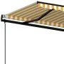 Toldo retráctil automático amarillo y blanco 450x350 cm de , Toldos - Ref: Foro24-3069208, Precio: 511,31 €, Descuento: %