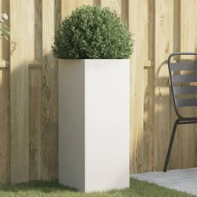 Jardinera acero blanco 32x29x75 cm de , Maceteros y jardineras - Ref: Foro24-841572, Precio: 60,72 €, Descuento: %