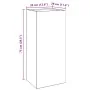 Pflanzgefäß aus weißem Stahl 32x29x75 cm von , Töpfe und Pflanzgefäße - Ref: Foro24-841572, Preis: 60,72 €, Rabatt: %