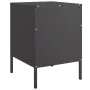Nachttisch aus schwarzem Stahl 36x39x50,5 cm von , Nachttische - Ref: Foro24-842910, Preis: 52,19 €, Rabatt: %