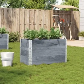 Solid pine wood planter gray 100x50 cm by , Pots and planters - Ref: Foro24-3295429, Price: 108,82 €, Discount: %