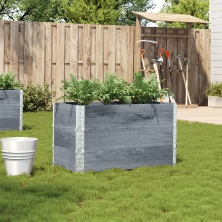 Jardinera de madera maciza de pino gris 100x50 cm de , Maceteros y jardineras - Ref: Foro24-3295429, Precio: 108,78 €, Descue...