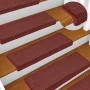 Stair step rugs 15 pcs matte red 65x21x4 cm by , Stair mats - Ref: Foro24-326199, Price: 63,42 €, Discount: %