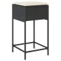Hoher Gartentisch und Hocker 3 Stück und Kissen PE Rattan schwarz von , Gartensets - Ref: Foro24-3261480, Preis: 321,38 €, Ra...