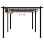 Gartenpavillon mit einziehbarem taupefarbenem Dach 3x6 m von , Zelte und Pavillons - Ref: Foro24-3217063, Preis: 711,03 €, Ra...