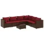 7-teiliges Gartenmöbel-Set und Kissen Kunstrattan braun von , Gartensets - Ref: Foro24-3308149, Preis: 514,61 €, Rabatt: %
