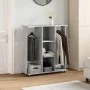 Sonoma grauer Kleiderschrank aus Holzwerkstoff auf Rädern 102x38x110 cm von , Aufbewahrung von Kleidung und Schränken - Ref: ...