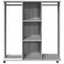Sonoma grauer Kleiderschrank aus Holzwerkstoff auf Rädern 102x38x110 cm von , Aufbewahrung von Kleidung und Schränken - Ref: ...